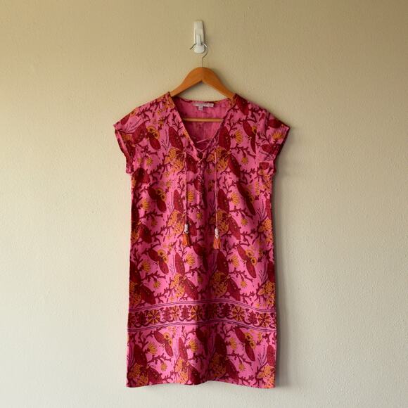 Calypso St. Barth Pink and Red Flutter Sleeve Sundress - Picture 8 of 8